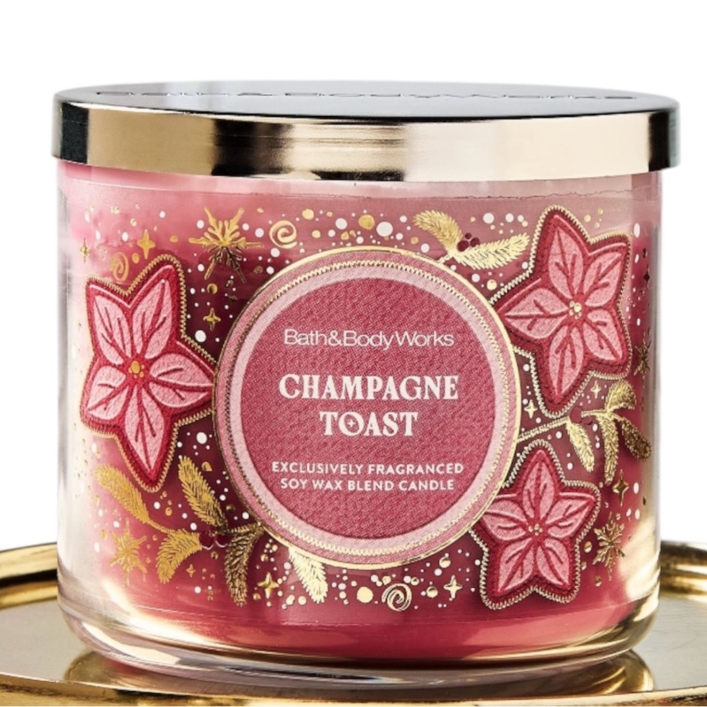 Bath & Body Works Champagne Toast 3 wicks Candle - NWT